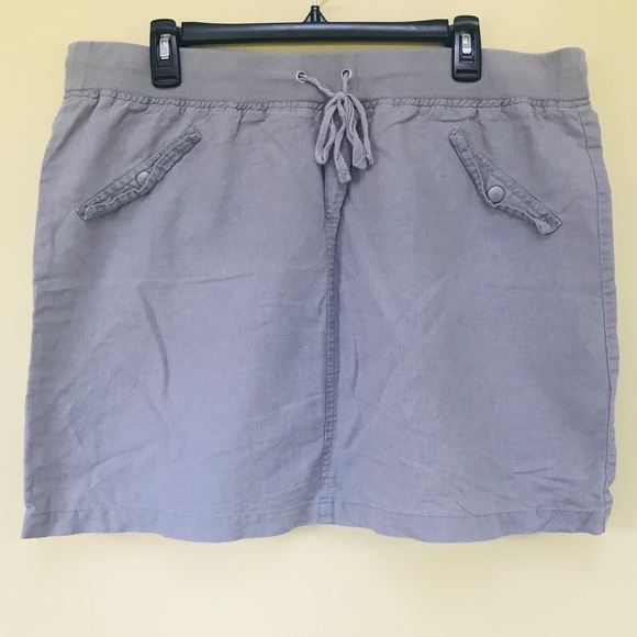 Linen Skirt with Pockets - Picture 1 of 6